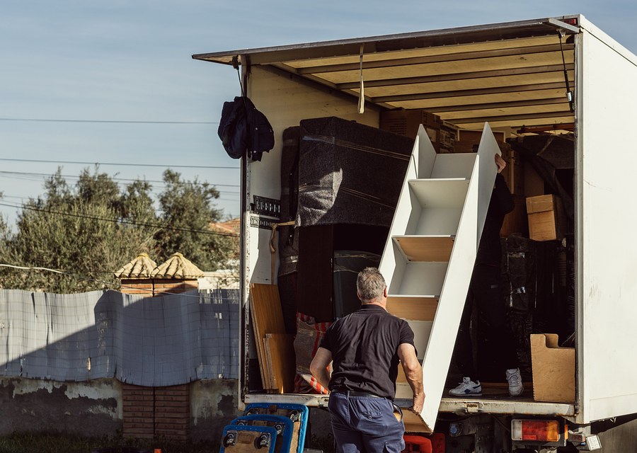 Furniture being moved by professional crew