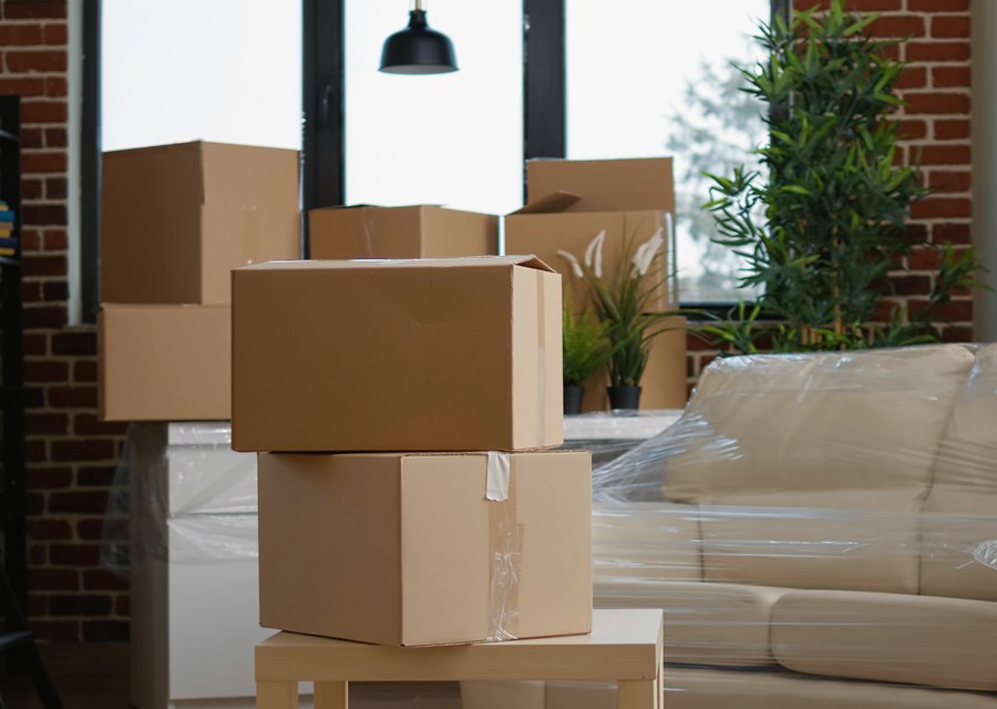 Furniture being moved by professional crew
