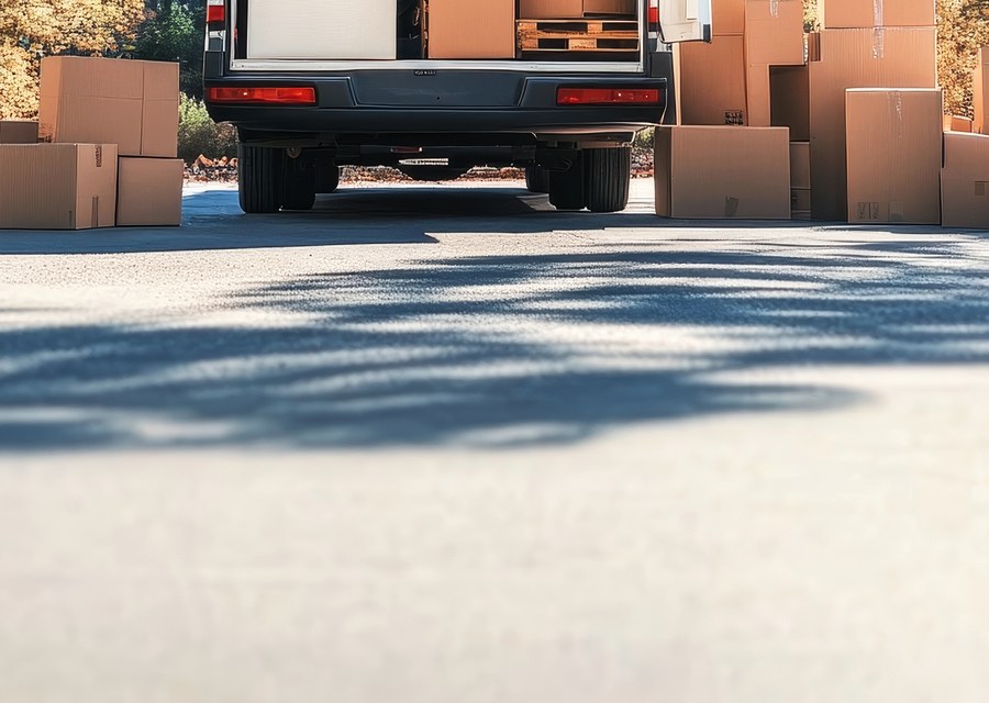 Furniture being moved by professional crew