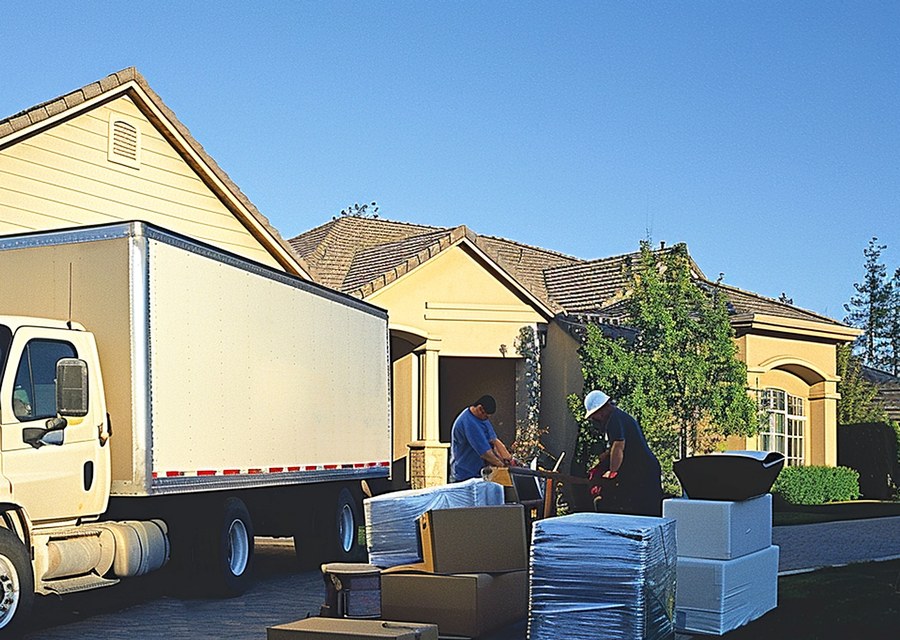 Furniture being moved by professional crew