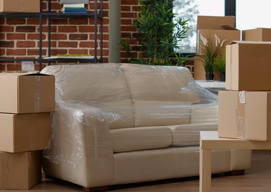 Furniture being moved by professional crew