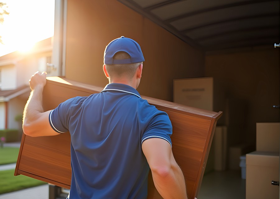 Furniture being moved by professional crew
