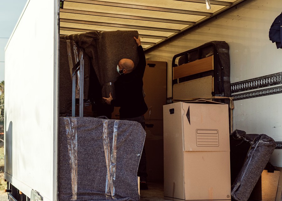 Furniture being moved by professional crew