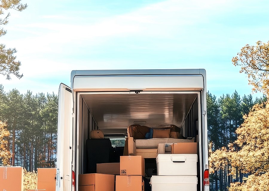 Furniture being moved by professional crew