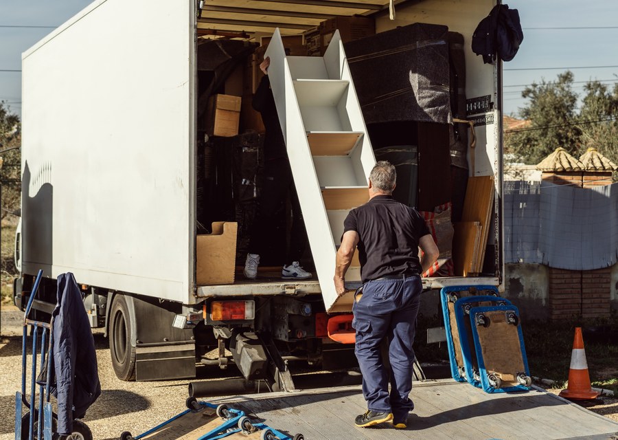 Furniture being moved by professional crew
