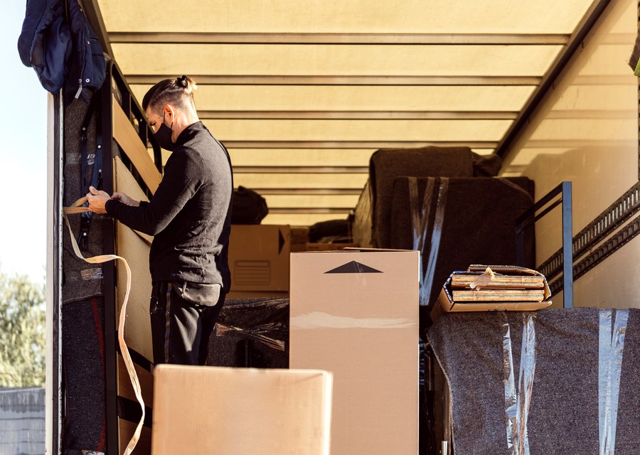 Furniture being moved by professional crew