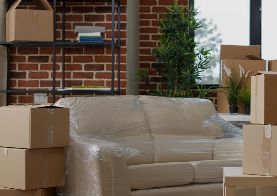 Furniture being moved by professional crew