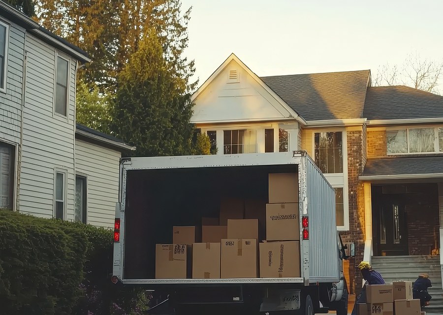 Furniture being moved by professional crew