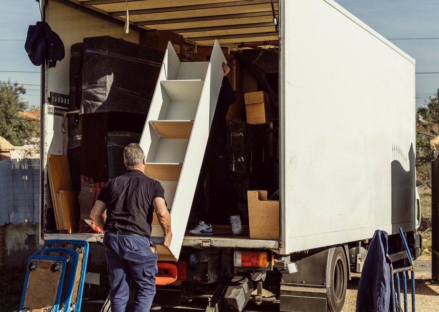 Furniture being moved by professional crew