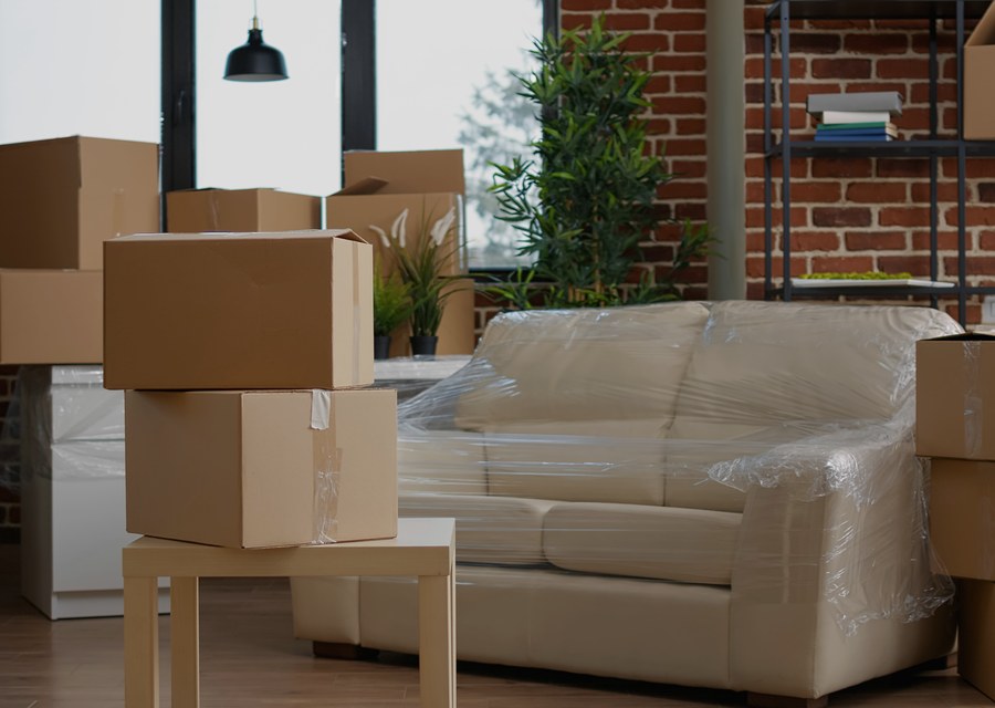 Furniture being moved by professional crew