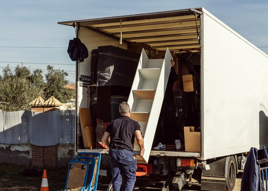 Furniture being moved by professional crew