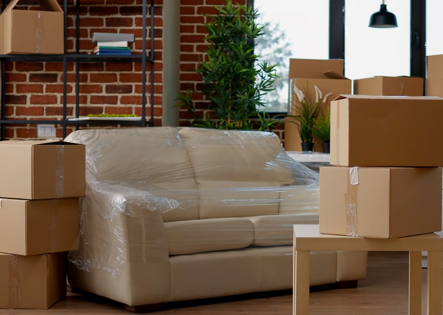 Furniture being moved by professional crew