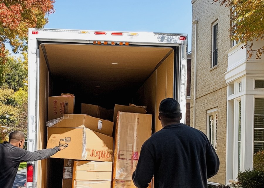 Furniture being moved by professional crew