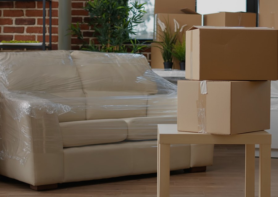 Furniture being moved by professional crew