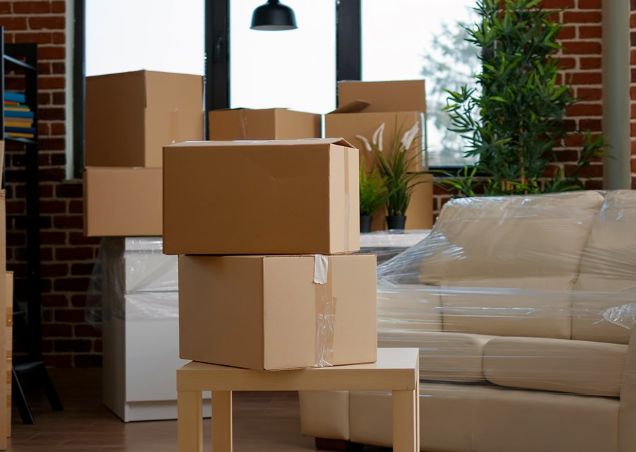 Furniture being moved by professional crew