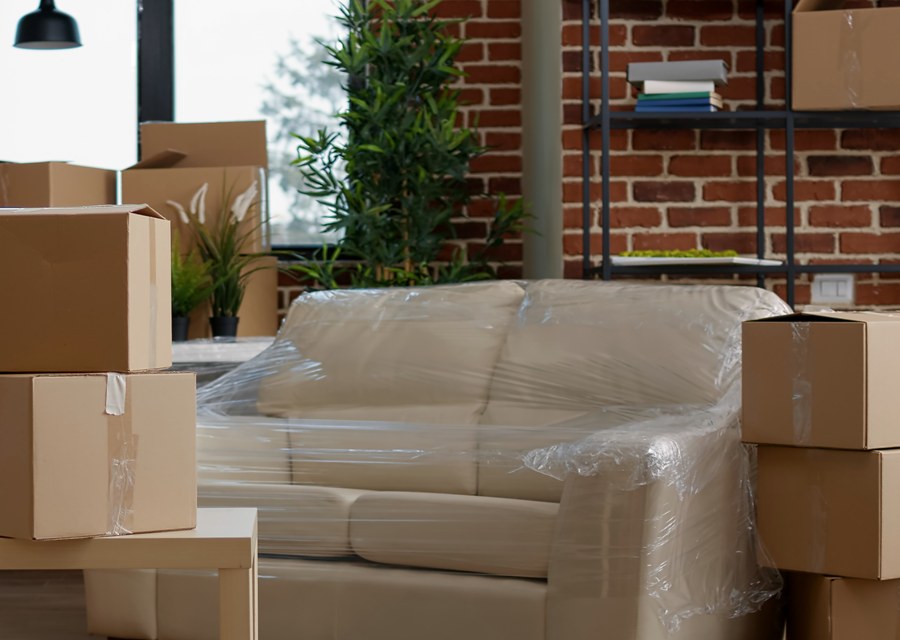 Furniture being moved by professional crew