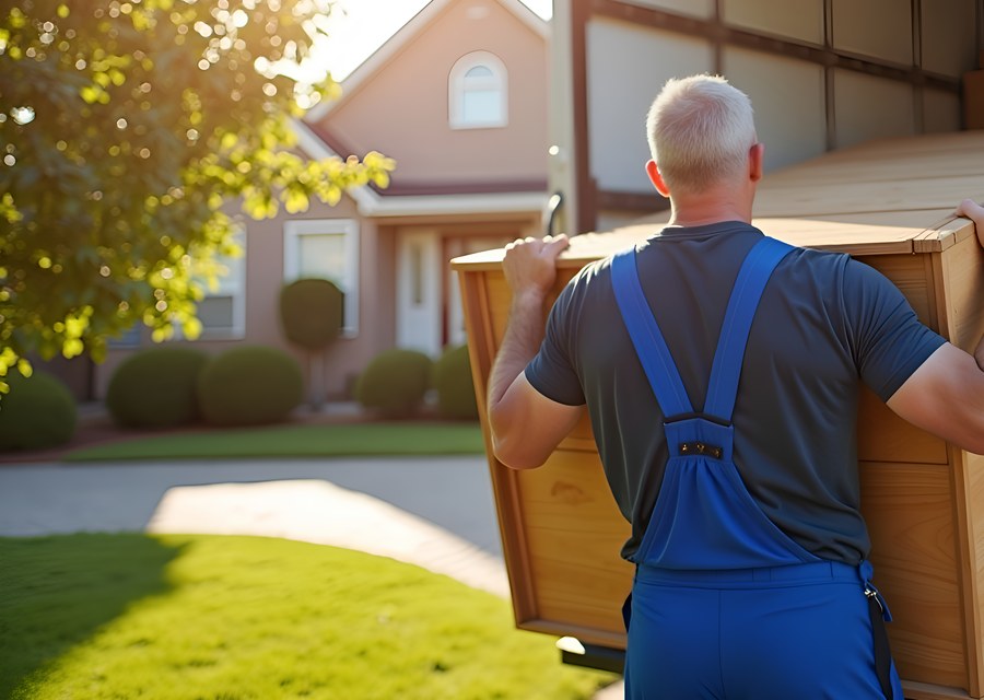 Furniture being moved by professional crew