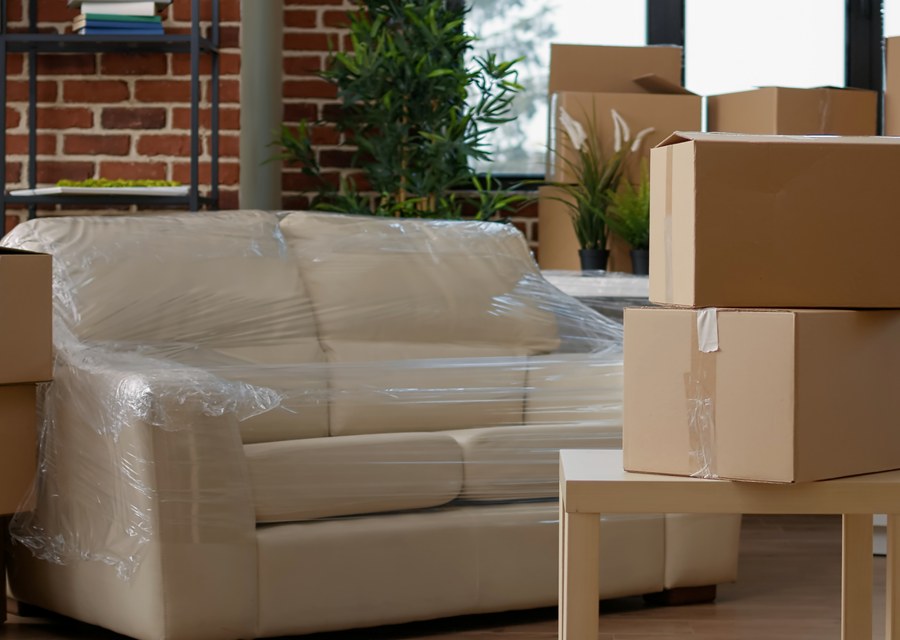 Furniture being moved by professional crew