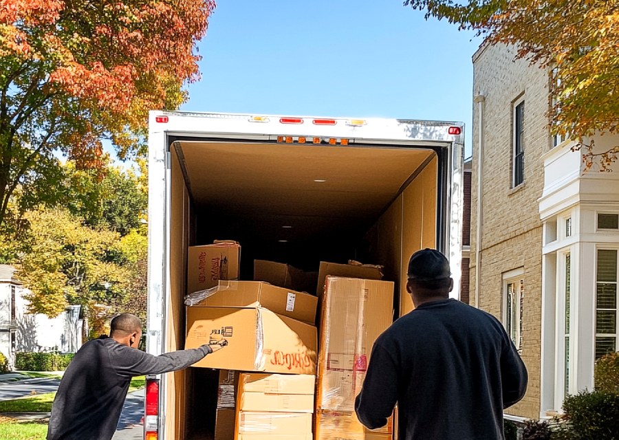 Furniture being moved by professional crew